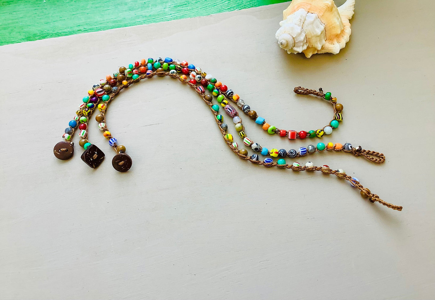 Venetian bead anklets