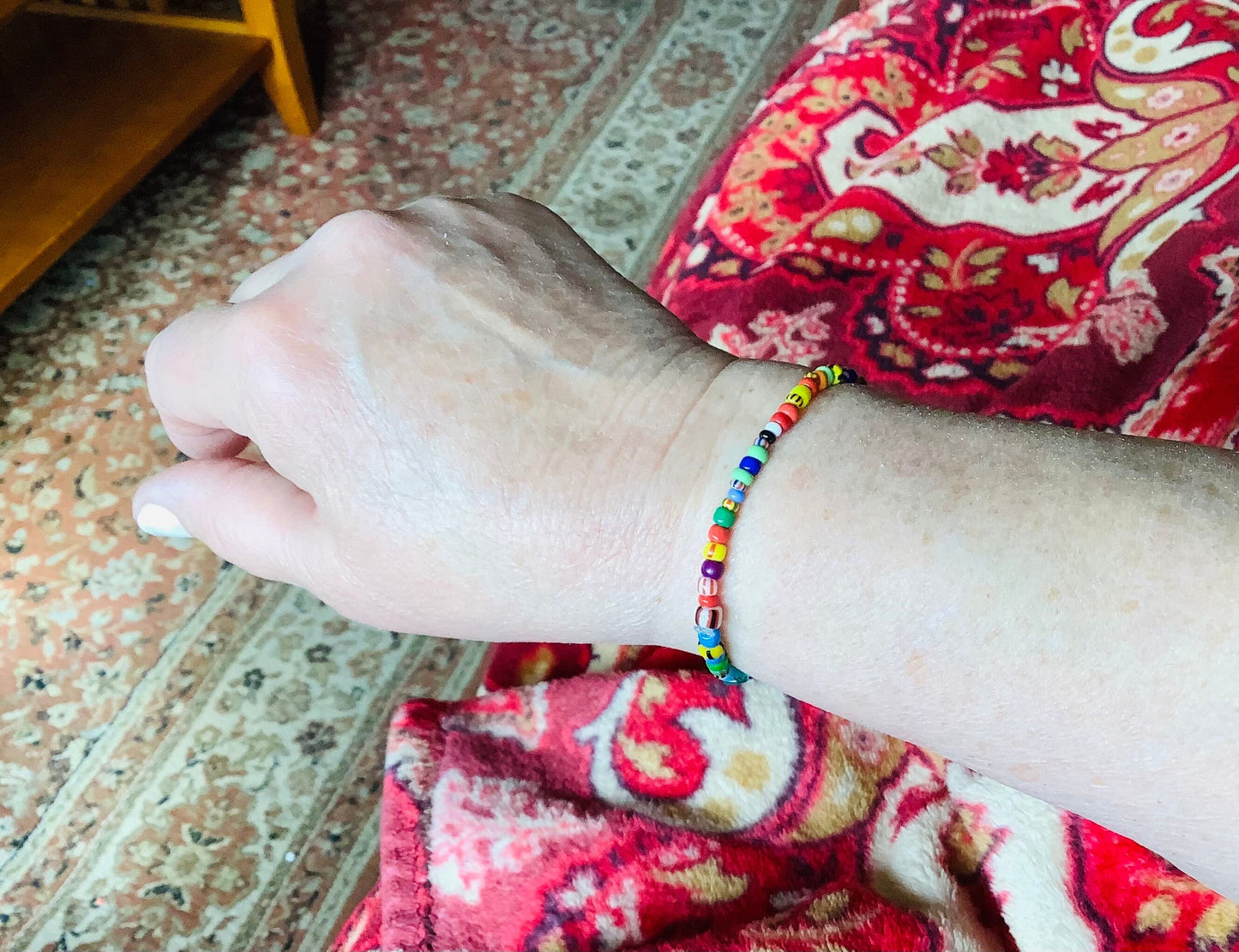 Unisex beaded Ghana African bead bracelet