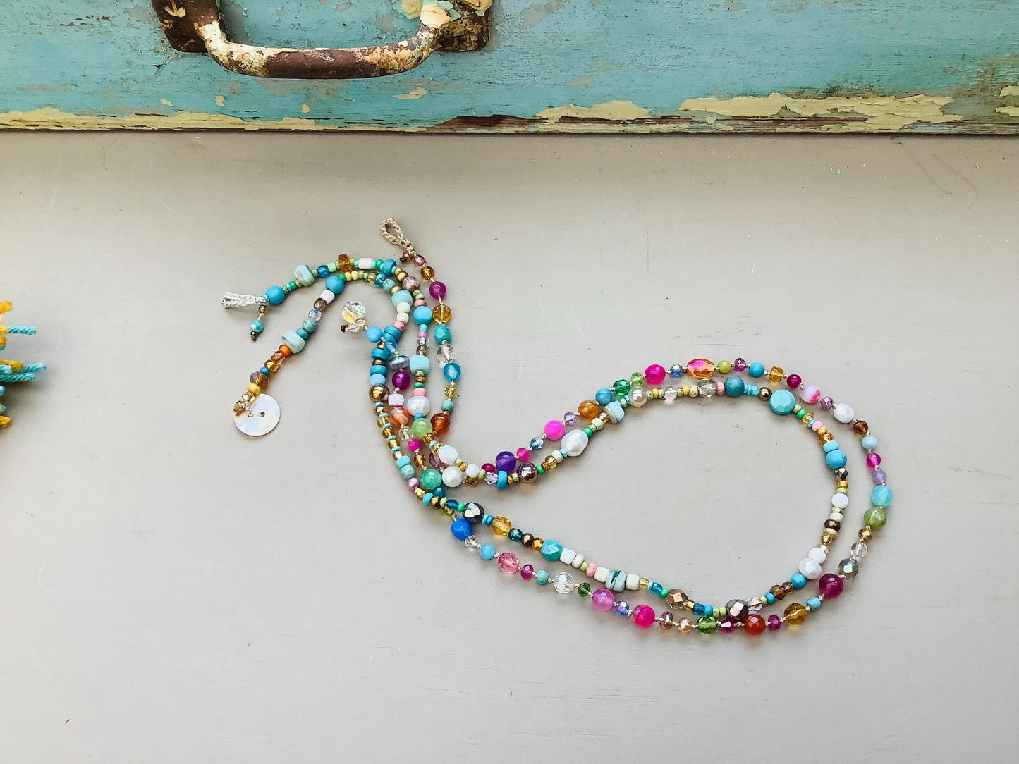 Crystal and gemstone earthy necklace