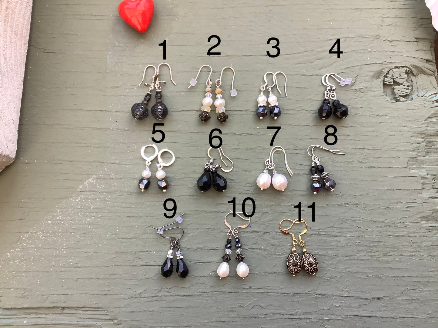 Black and white fun earrings