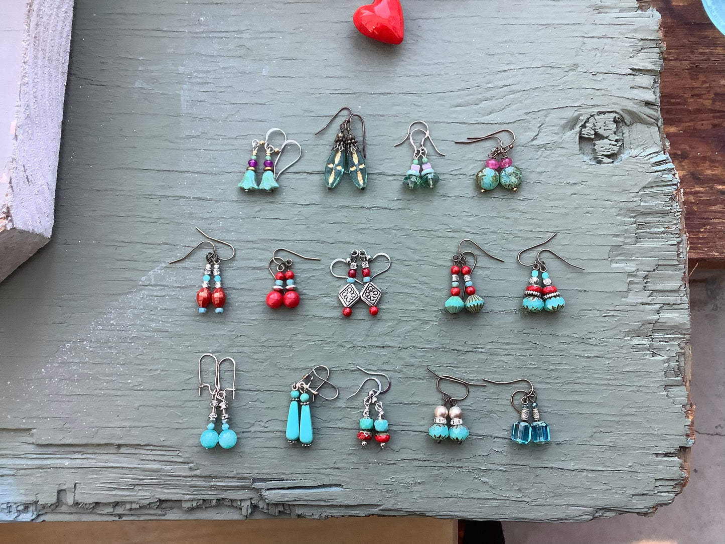 Blues boho earrings