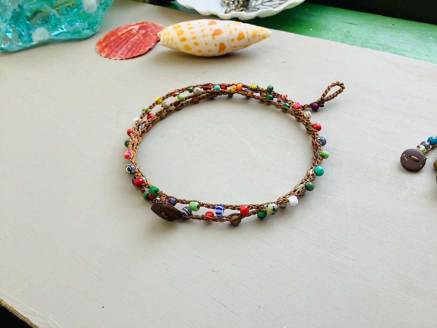 Venetian glass wrap bracelet