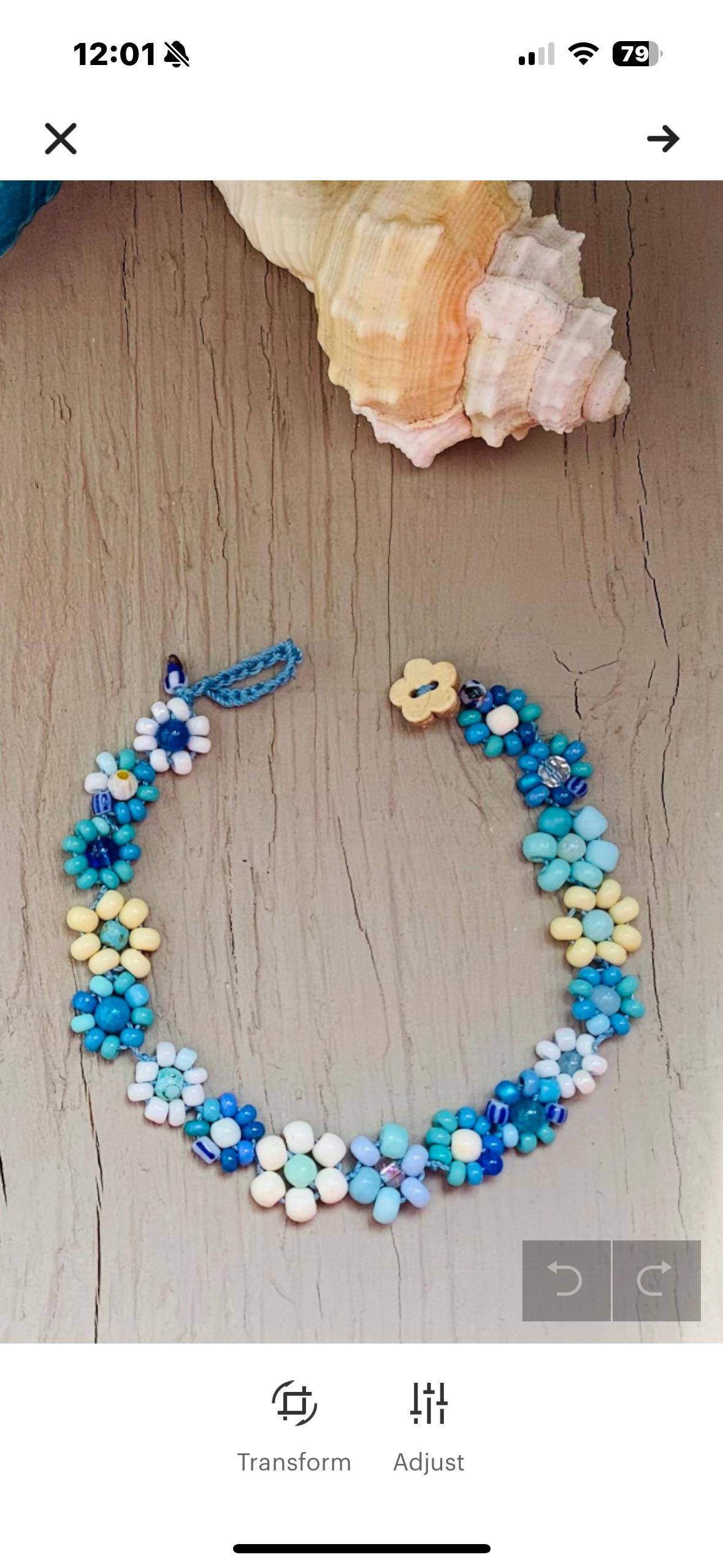 Handwoven Seed Bead Daisy Bracelet: Gemstone Flower Jewelry