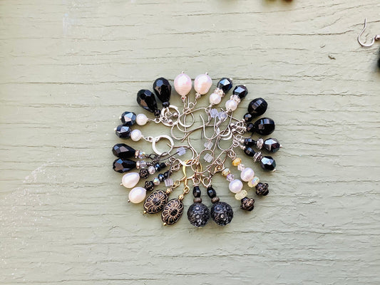 Black and white fun earrings