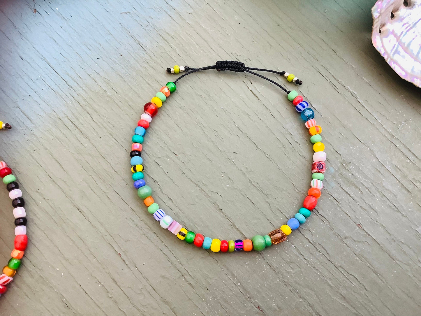 Unisex beaded Ghana African bead bracelet
