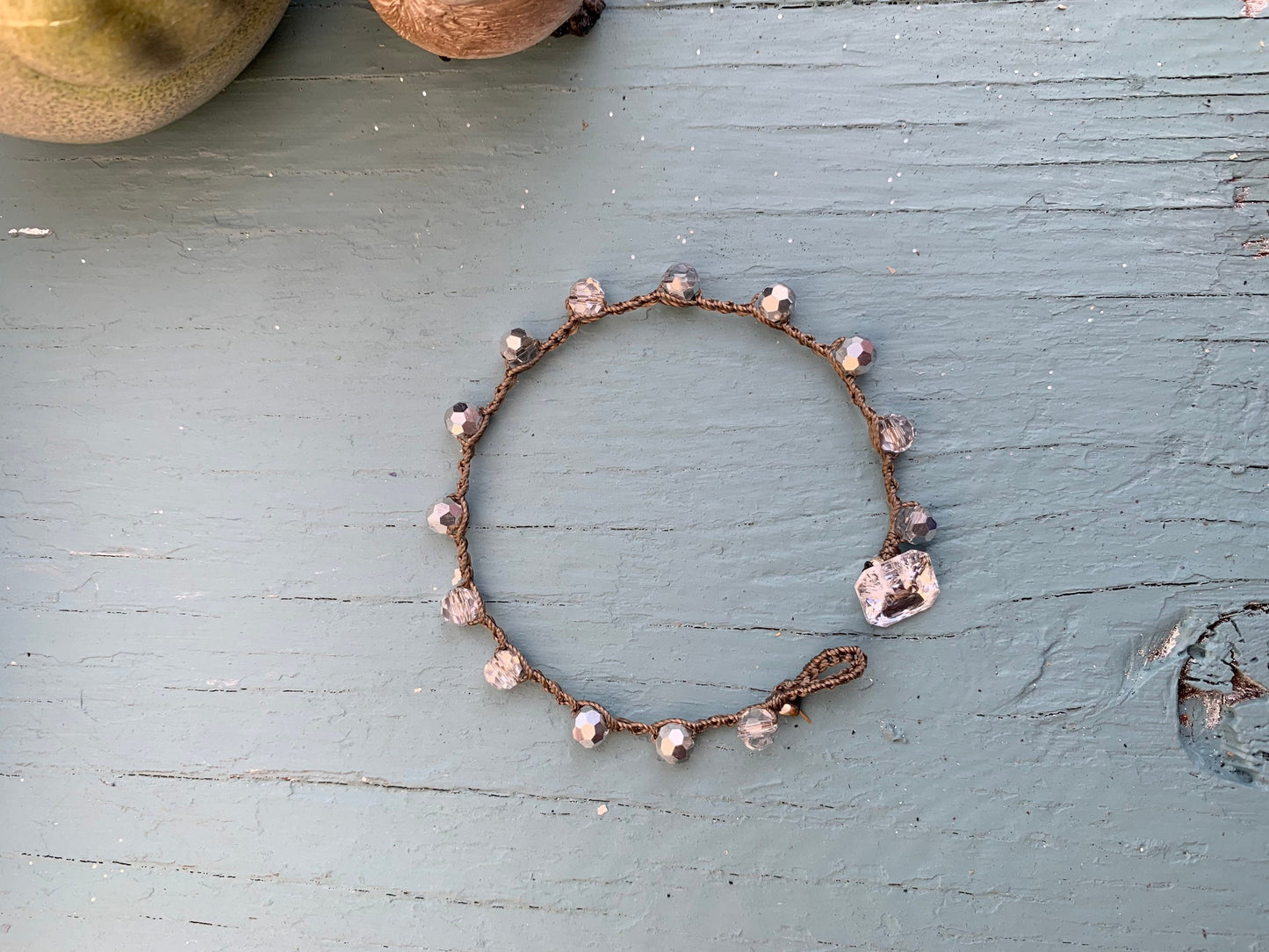 Silver lining Crocheted bracelet boho, bohemian, pretty evening wear, crocheted jewelry