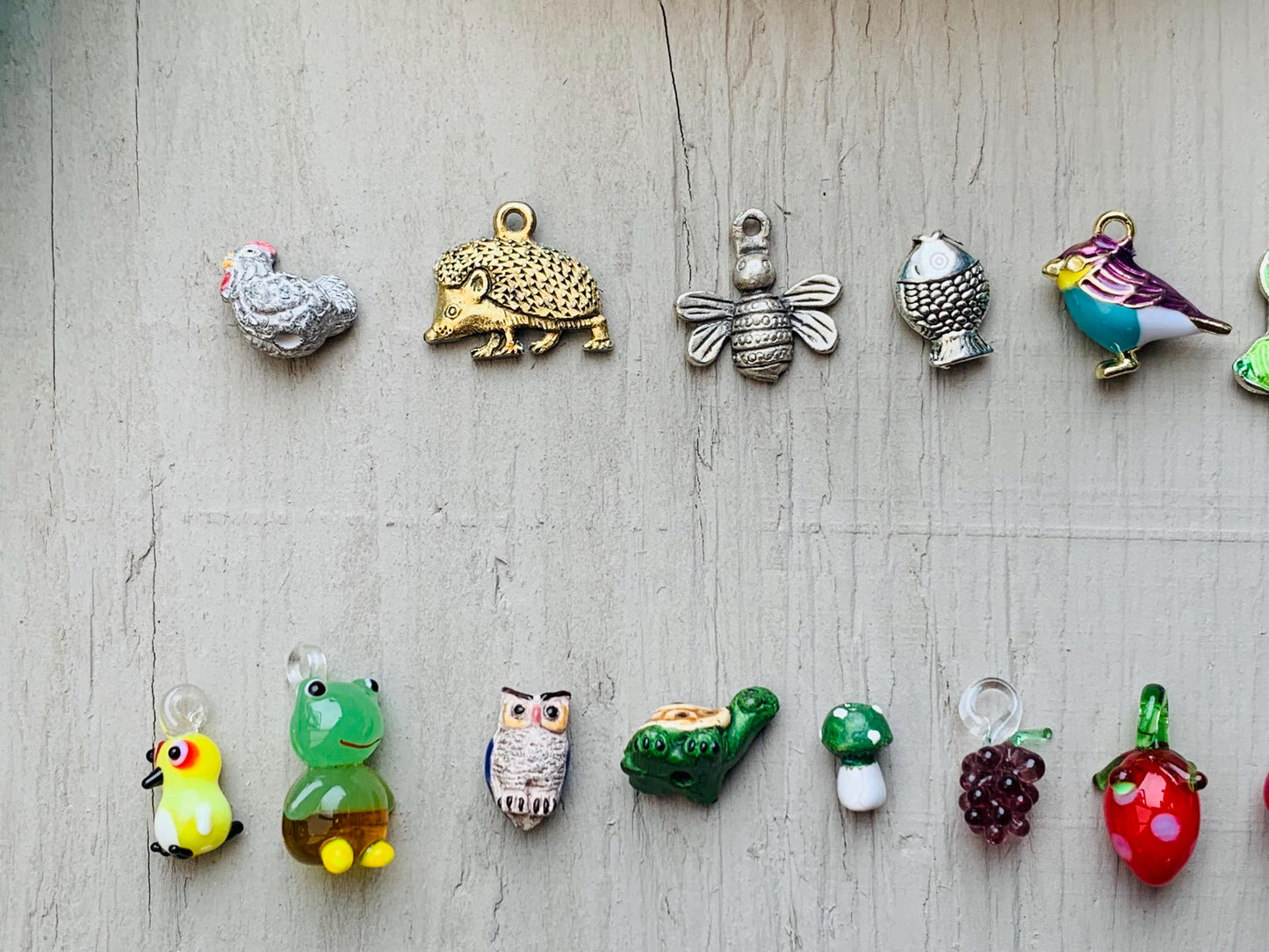 Fun teen/KIDS necklaces with hand blown glass pendants