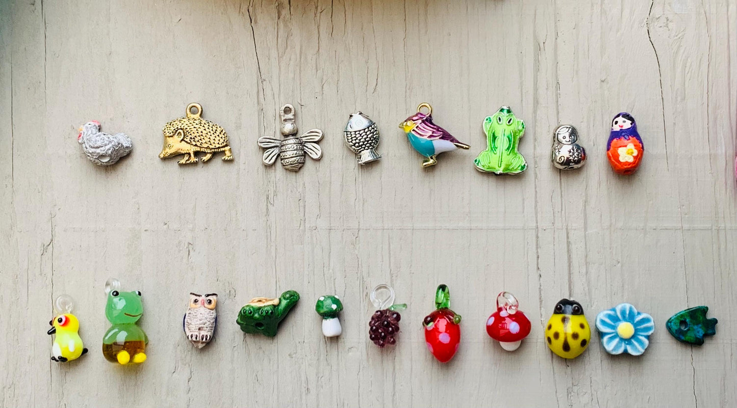 Fun teen/KIDS necklaces with hand blown glass pendants