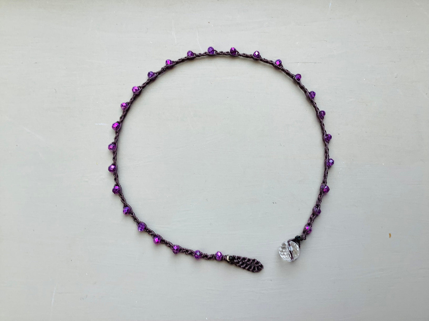 Hot pink, purple or gold anklet