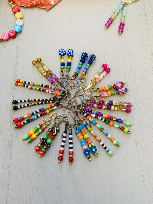 Striped boho earrings