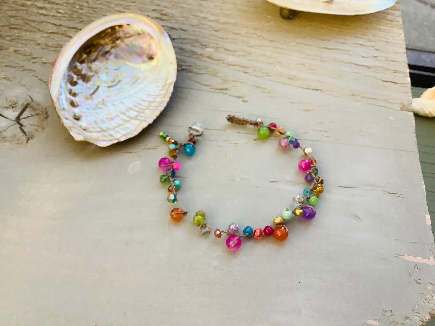 Over the rainbow knotted bracelet