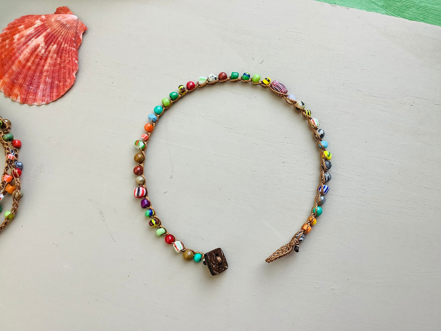 Venetian bead anklets