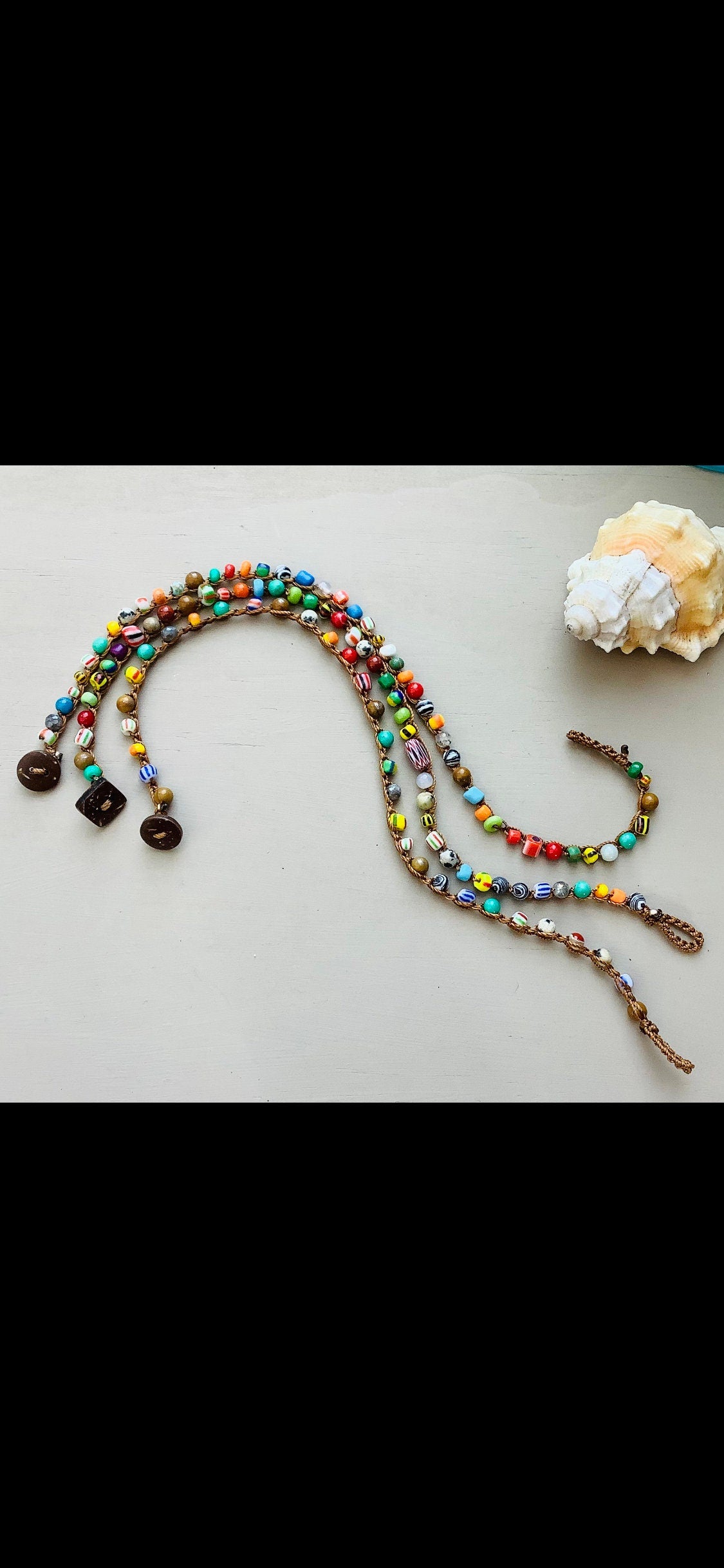Venetian bead anklets