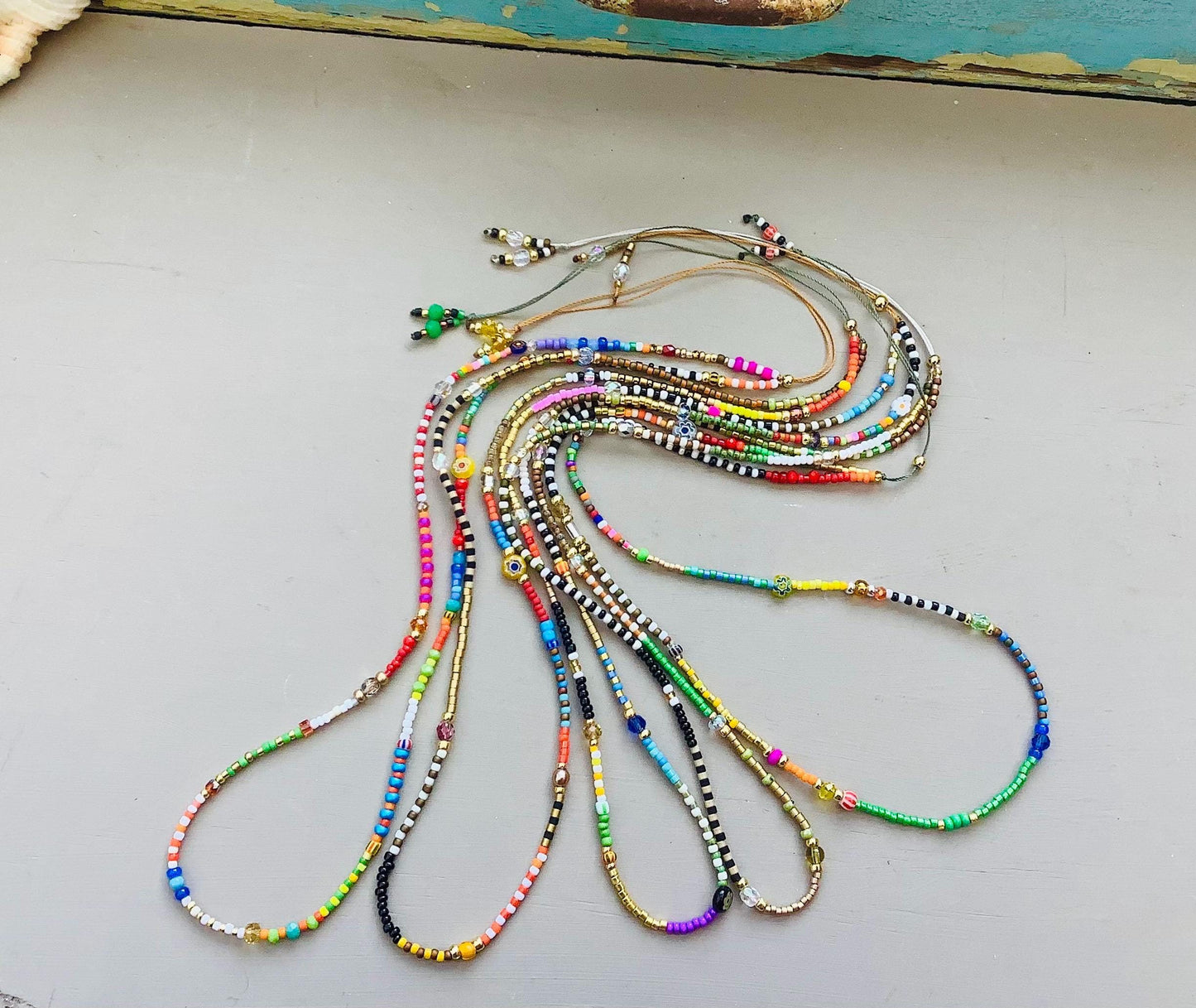 Toho Beaded Necklace: Petite Minimalist Slip-On Style