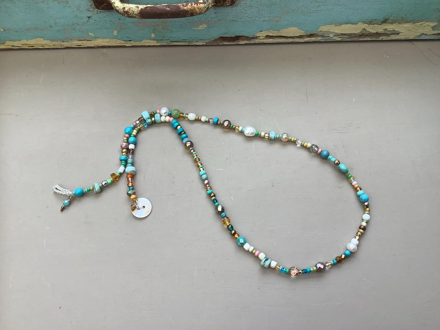 Crystal and gemstone  earthy necklace