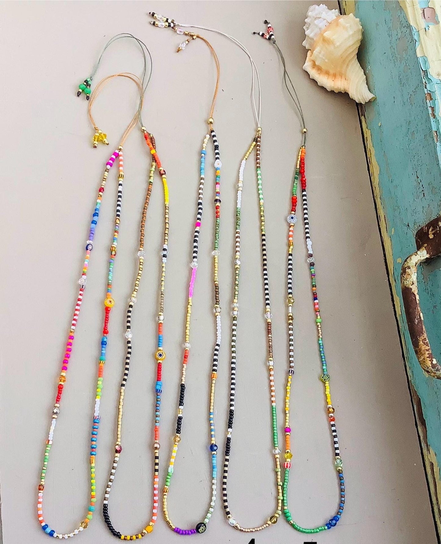 Toho Beaded Necklace: Petite Minimalist Slip-On Style