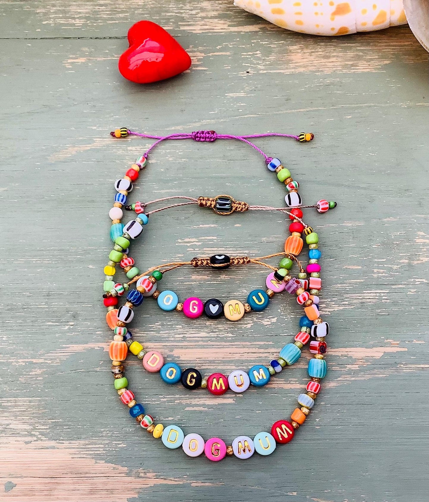 Dog Mum bracelet, pet love, fur baby