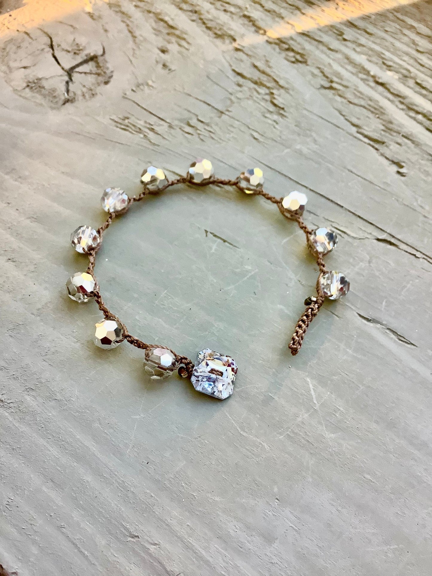 Silver lining Crocheted bracelet boho, bohemian, pretty evening wear, crocheted jewelry