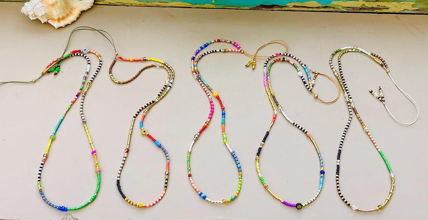 Toho Beaded Necklace: Petite Minimalist Slip-On Style