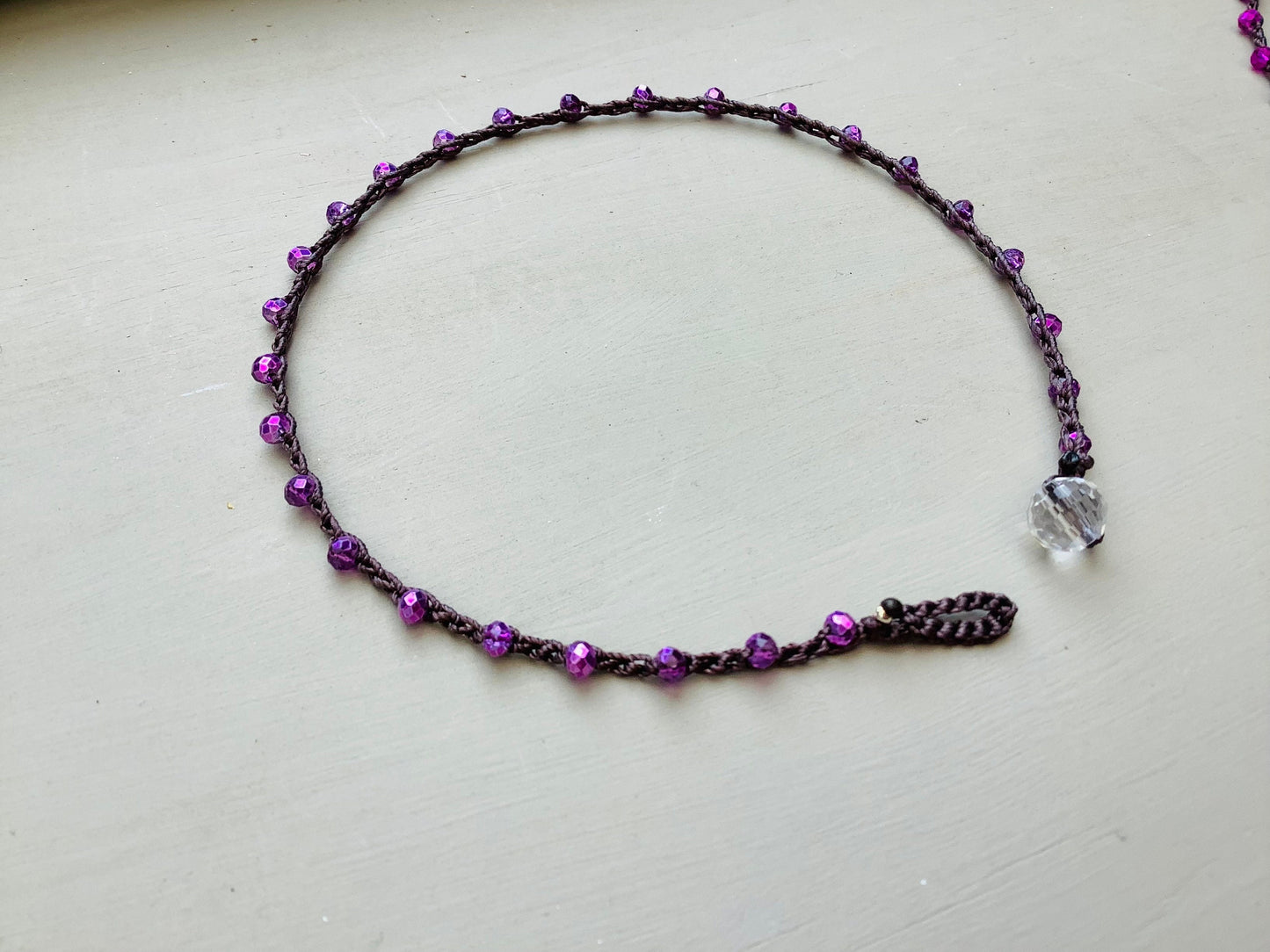 Hot pink, purple or gold anklet