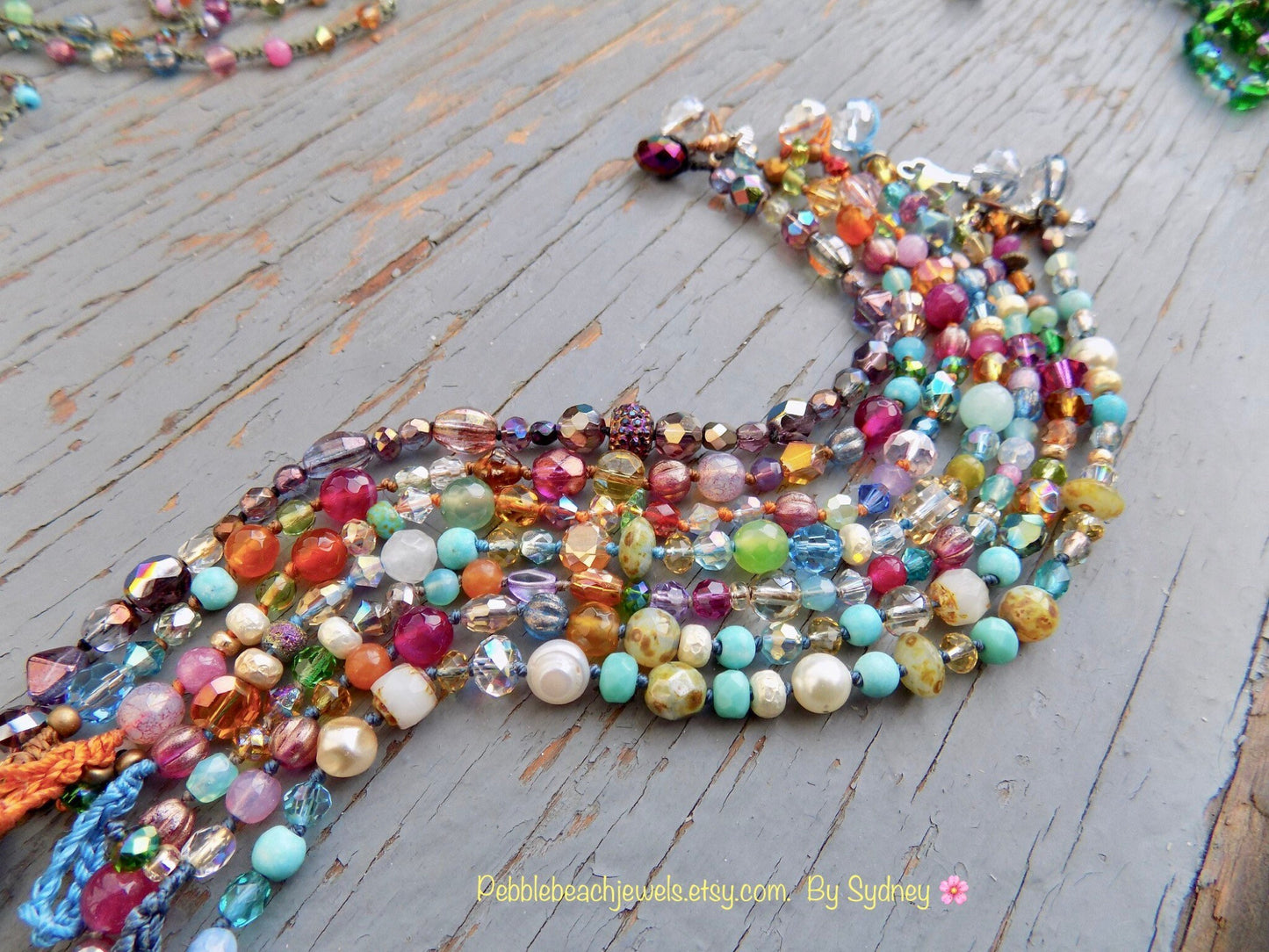 Gemstone Crystal knotted bracelets
