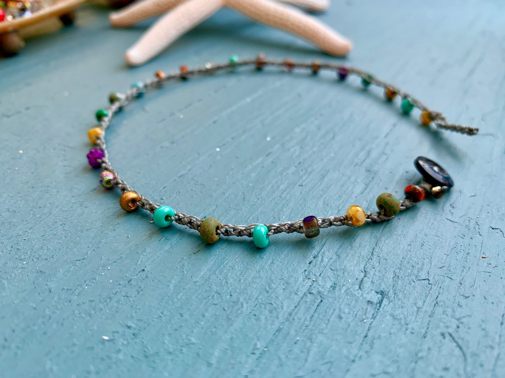 Earthy boho anklets